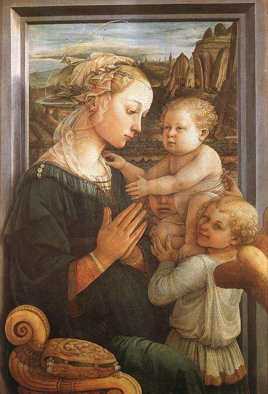 Fra Filippo Lippi Madonna and Child with Two Angels China oil painting art